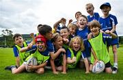 3 July 2025; Participants during a Bank of Ireland Leinster Rugby Summer Camp at Stillorgan Rathfarnham RFC in Dublin. Photo by Sam Barnes/Sportsfile