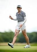 3 July 2025; Lauren Walsh of Ireland after completing her round on the ninth green during day one of the 2025 KPMG Women’s Irish Open Golf Championship at Carton House Golf Club in Maynooth, Kildare. Photo by Seb Daly/Sportsfile