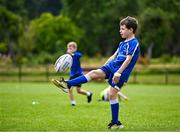 3 July 2025; Euan King-Elmes during a Bank of Ireland Leinster Rugby Summer Camp at Stillorgan Rathfarnham RFC in Dublin. Photo by Sam Barnes/Sportsfile