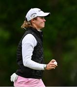 3 July 2025; Mimi Rhodes of England after completing her round on the ninth green during day one of the 2025 KPMG Women’s Irish Open Golf Championship at Carton House Golf Club in Maynooth, Kildare. Photo by Seb Daly/Sportsfile