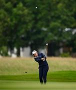 3 July 2025; Anna Foster of Ireland chips onto the ninth green during day one of the 2025 KPMG Women’s Irish Open Golf Championship at Carton House Golf Club in Maynooth, Kildare. Photo by Seb Daly/Sportsfile