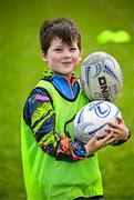 3 July 2025; Participant during a Bank of Ireland Leinster Rugby Summer Camp at Stillorgan Rathfarnham RFC in Dublin. Photo by Sam Barnes/Sportsfile