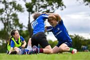 3 July 2025; Participants during a Bank of Ireland Leinster Rugby Summer Camp at Stillorgan Rathfarnham RFC in Dublin. Photo by Sam Barnes/Sportsfile