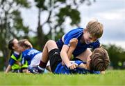 3 July 2025; Participants during a Bank of Ireland Leinster Rugby Summer Camp at Stillorgan Rathfarnham RFC in Dublin. Photo by Sam Barnes/Sportsfile