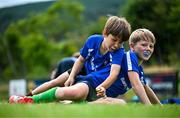 3 July 2025; Participants during a Bank of Ireland Leinster Rugby Summer Camp at Stillorgan Rathfarnham RFC in Dublin. Photo by Sam Barnes/Sportsfile
