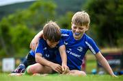 3 July 2025; Participants during a Bank of Ireland Leinster Rugby Summer Camp at Stillorgan Rathfarnham RFC in Dublin. Photo by Sam Barnes/Sportsfile