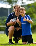 3 July 2025; Coach Emma Tully and Liam Wright during a Bank of Ireland Leinster Rugby Summer Camp at Stillorgan Rathfarnham RFC in Dublin. Photo by Sam Barnes/Sportsfile