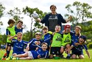 3 July 2025; Coach Emma Tully and participants during a Bank of Ireland Leinster Rugby Summer Camp at Stillorgan Rathfarnham RFC in Dublin. Photo by Sam Barnes/Sportsfile