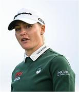 3 July 2025; Charley Hull of England during day one of the 2025 KPMG Women’s Irish Open Golf Championship at Carton House Golf Club in Maynooth, Kildare. Photo by Seb Daly/Sportsfile