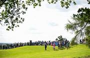 3 July 2025; Georgia Hall of England watches her drive from the 12th tee during day one of the 2025 KPMG Women’s Irish Open Golf Championship at Carton House Golf Club in Maynooth, Kildare. Photo by Seb Daly/Sportsfile