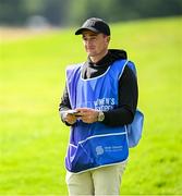 3 July 2025; Former Irish golfer, Paul Dunne and caddie to England's Georgia Hall during day one of the 2025 KPMG Women’s Irish Open Golf Championship at Carton House Golf Club in Maynooth, Kildare. Photo by Seb Daly/Sportsfile