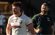 4 July 2025; Joe McCarthy, left, and head coach Andy Farrell during a British & Irish Lions captain's run at North Sydney Oval in Sydney, Australia. Photo by Steve Christo/Sportsfile