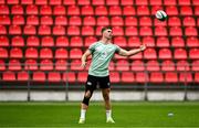 4 July 2025; Jack Crowley during an Ireland rugby captain's run at Mikheil Meskhi Stadium in Tbilisi, Georgia. Photo by Brendan Moran/Sportsfile