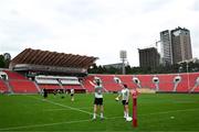 4 July 2025; Gus McCarthy practices his lineouts during an Ireland rugby captain's run at Mikheil Meskhi Stadium in Tbilisi, Georgia. Photo by Brendan Moran/Sportsfile