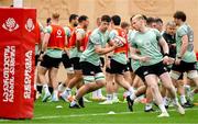 4 July 2025; Darragh Murray, centre, during an Ireland rugby captain's run at Mikheil Meskhi Stadium in Tbilisi, Georgia. Photo by Brendan Moran/Sportsfile