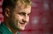 4 July 2025; Captain Craig Casey during a media conference after the Ireland rugby captain's run at Mikheil Meskhi Stadium in Tbilisi, Georgia. Photo by Brendan Moran/Sportsfile