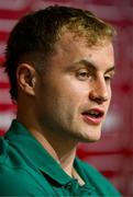 4 July 2025; Captain Craig Casey during a media conference after the Ireland rugby captain's run at Mikheil Meskhi Stadium in Tbilisi, Georgia. Photo by Brendan Moran/Sportsfile