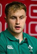 4 July 2025; Captain Craig Casey during a media conference after the Ireland rugby captain's run at Mikheil Meskhi Stadium in Tbilisi, Georgia. Photo by Brendan Moran/Sportsfile