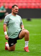4 July 2025; Jack Aungier during an Ireland rugby captain's run at Mikheil Meskhi Stadium in Tbilisi, Georgia. Photo by Brendan Moran/Sportsfile