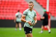 4 July 2025; Sam Prendergast during an Ireland rugby captain's run at Mikheil Meskhi Stadium in Tbilisi, Georgia. Photo by Brendan Moran/Sportsfile