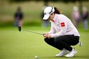 4 July 2025; Leona Maguire of Ireland lines up a putt on the third green during day two of the 2025 KPMG Women’s Irish Open Golf Championship at Carton House Golf Club in Maynooth, Kildare. Photo by Seb Daly/Sportsfile