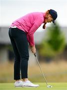 4 July 2025; Anna Dawson of Ireland lines up a putt on the fourth green during day two of the 2025 KPMG Women’s Irish Open Golf Championship at Carton House Golf Club in Maynooth, Kildare. Photo by Seb Daly/Sportsfile