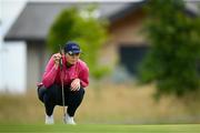 4 July 2025; Anna Dawson of Ireland lines up a putt on the fourth green during day two of the 2025 KPMG Women’s Irish Open Golf Championship at Carton House Golf Club in Maynooth, Kildare. Photo by Seb Daly/Sportsfile