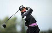 4 July 2025; Kelsey Bennett of Australia plays her tee shot on the sixth hole during day two of the 2025 KPMG Women’s Irish Open Golf Championship at Carton House Golf Club in Maynooth, Kildare. Photo by Seb Daly/Sportsfile