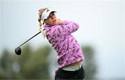 4 July 2025; Annabell Fuller of England plays her tee shot on the sixth hole during day two of the 2025 KPMG Women’s Irish Open Golf Championship at Carton House Golf Club in Maynooth, Kildare. Photo by Seb Daly/Sportsfile