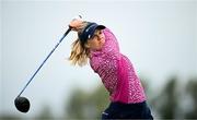 4 July 2025; Noora Komulainen of Finland plays her tee shot on the sixth hole during day two of the 2025 KPMG Women’s Irish Open Golf Championship at Carton House Golf Club in Maynooth, Kildare. Photo by Seb Daly/Sportsfile