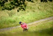 4 July 2025; Emma Fleming of Ireland plays a shot from the rough on the fifth hole during day two of the 2025 KPMG Women’s Irish Open Golf Championship at Carton House Golf Club in Maynooth, Kildare. Photo by Seb Daly/Sportsfile
