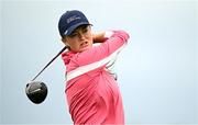 4 July 2025; Emma Fleming of Ireland plays her tee shot on the sixth hole during day two of the 2025 KPMG Women’s Irish Open Golf Championship at Carton House Golf Club in Maynooth, Kildare. Photo by Seb Daly/Sportsfile