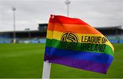 4 July 2025; A general view of a corner flag before the SSE Airtricity Men's Premier Division match between Drogheda United and Galway United at Sullivan & Lambe Park in Drogheda, Louth. Photo by Tyler Miller/Sportsfile