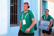 4 July 2025; Eanna McCarthy of Ireland arrives at the Stadio Luigi Zaffanella before the World Rugby U20 Championship 2025 Pool C match between Ireland and Italy at Stadio Luigi Zaffanella in Viadana, Italy. Photo by Massimiliano Carnabuci/Sportsfile