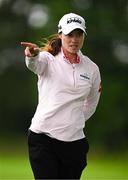 4 July 2025; Leona Maguire of Ireland on the 18th hole during day two of the 2025 KPMG Women’s Irish Open Golf Championship at Carton House Golf Club in Maynooth, Kildare. Photo by Seb Daly/Sportsfile