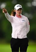 4 July 2025; Leona Maguire of Ireland on the 18th hole during day two of the 2025 KPMG Women’s Irish Open Golf Championship at Carton House Golf Club in Maynooth, Kildare. Photo by Seb Daly/Sportsfile