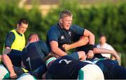 4 July 2025; Ireland captain Éanna McCarthy during a warm up before the World Rugby U20 Championship 2025 Pool C match between Ireland and Italy at Stadio Luigi Zaffanella in Viadana, Italy. Photo by Massimiliano Carnabuci/Sportsfile