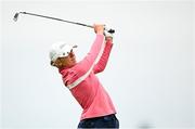4 July 2025; Olivia Costello of Ireland watches her tee shot on the second hole during day two of the 2025 KPMG Women’s Irish Open Golf Championship at Carton House Golf Club in Maynooth, Kildare. Photo by Seb Daly/Sportsfile