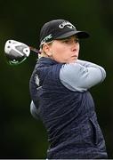 4 July 2025; Dorota Zalewska of Poland watches her tee shot on the first hole during day two of the 2025 KPMG Women’s Irish Open Golf Championship at Carton House Golf Club in Maynooth, Kildare. Photo by Seb Daly/Sportsfile