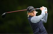 4 July 2025; Dorota Zalewska of Poland watches her tee shot on the first hole during day two of the 2025 KPMG Women’s Irish Open Golf Championship at Carton House Golf Club in Maynooth, Kildare. Photo by Seb Daly/Sportsfile