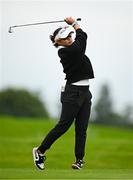 4 July 2025; April Angurasaranee of Thailand watches her tee shot on the second hole during day two of the 2025 KPMG Women’s Irish Open Golf Championship at Carton House Golf Club in Maynooth, Kildare. Photo by Seb Daly/Sportsfile