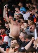 4 July 2025; St Patrick's Athletic supporters before the SSE Airtricity Men's Premier Division match between St Patrick's Athletic and Bohemians at Richmond Park in Dublin. Photo by Thomas Flinkow/Sportsfile