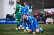 4 July 2025; Andy Boyle of Waterford dejected during the SSE Airtricity Men's Premier Division match between Derry City and Waterford at The Ryan McBride Brandywell Stadium in Derry. Photo by Ramsey Cardy/Sportsfile