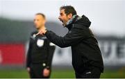 4 July 2025; Derry City manager Tiernan Lynch during the SSE Airtricity Men's Premier Division match between Derry City and Waterford at The Ryan McBride Brandywell Stadium in Derry. Photo by Ramsey Cardy/Sportsfile