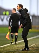 4 July 2025; Derry City manager Tiernan Lynch during the SSE Airtricity Men's Premier Division match between Derry City and Waterford at The Ryan McBride Brandywell Stadium in Derry. Photo by Ramsey Cardy/Sportsfile