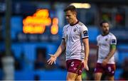 4 July 2025; Killian Brouder of Galway United reacts during the SSE Airtricity Men's Premier Division match between Drogheda United and Galway United at Sullivan & Lambe Park in Drogheda, Louth. Photo by Tyler Miller/Sportsfile