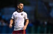4 July 2025; Aaron Bolger of Galway United during the SSE Airtricity Men's Premier Division match between Drogheda United and Galway United at Sullivan & Lambe Park in Drogheda, Louth. Photo by Tyler Miller/Sportsfile