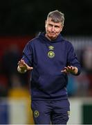 4 July 2025; St Patrick's Athletic manager Stephen Kenny leaves the pitch after the drawn SSE Airtricity Men's Premier Division match between St Patrick's Athletic and Bohemians at Richmond Park in Dublin. Photo by Thomas Flinkow/Sportsfile