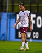 4 July 2025; Stephen Walsh of Galway United reacts after during the SSE Airtricity Men's Premier Division match between Drogheda United and Galway United at Sullivan & Lambe Park in Drogheda, Louth. Photo by Tyler Miller/Sportsfile