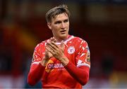4 July 2025; Sean Boyd of Shelbourne after his side's victory in the SSE Airtricity Men's Premier Division match between Shelbourne and Cork City at Tolka Park in Dublin. Photo by Sam Barnes/Sportsfile